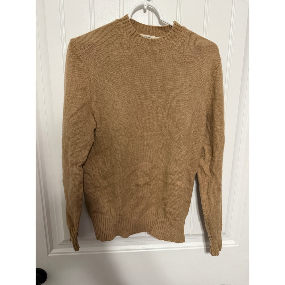 Suitsupply Cashmere Sweater Mens Small Tan Pure Cashmere Crew Neck EUC